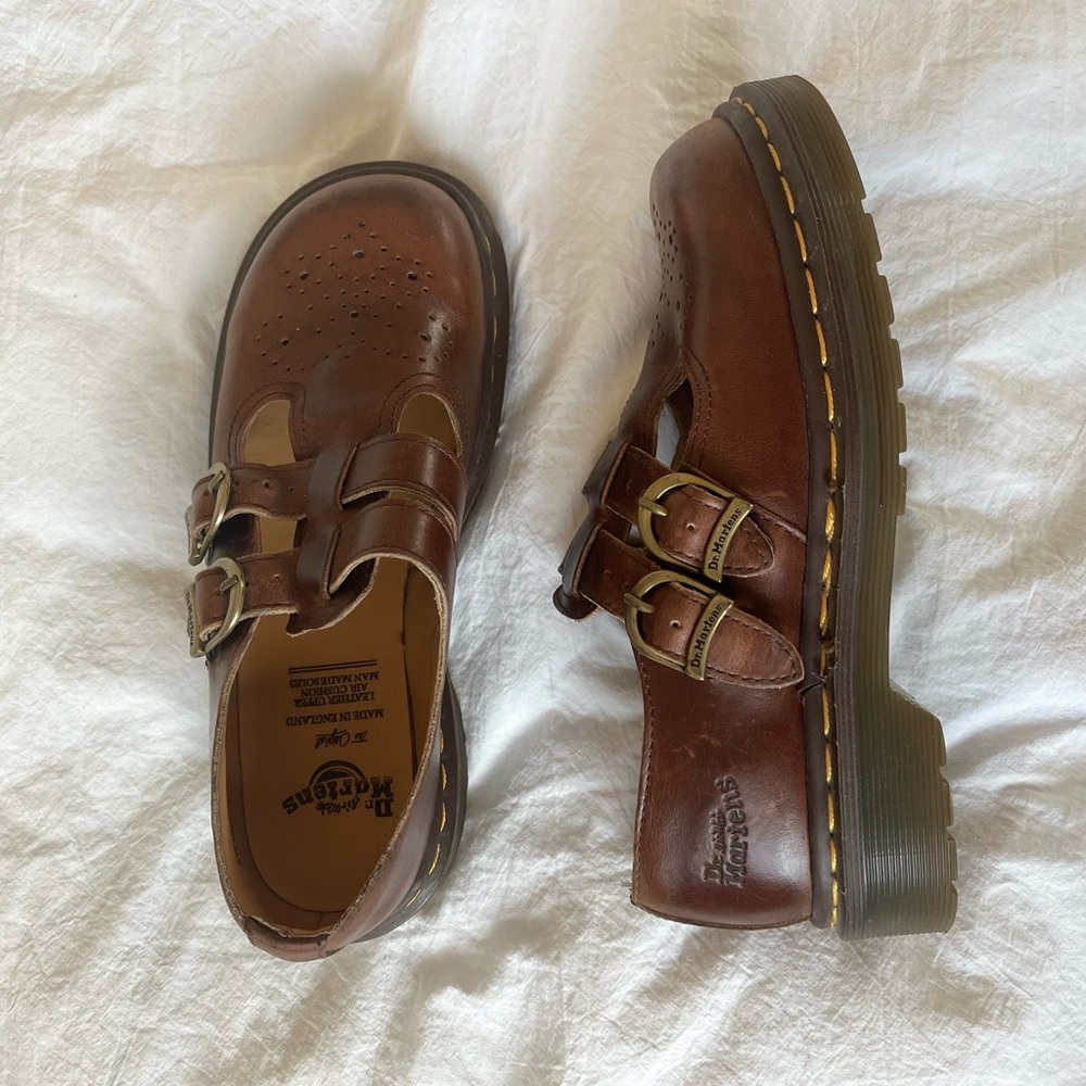 Vintage Brown Dr. Marten Mary Jane Shoes